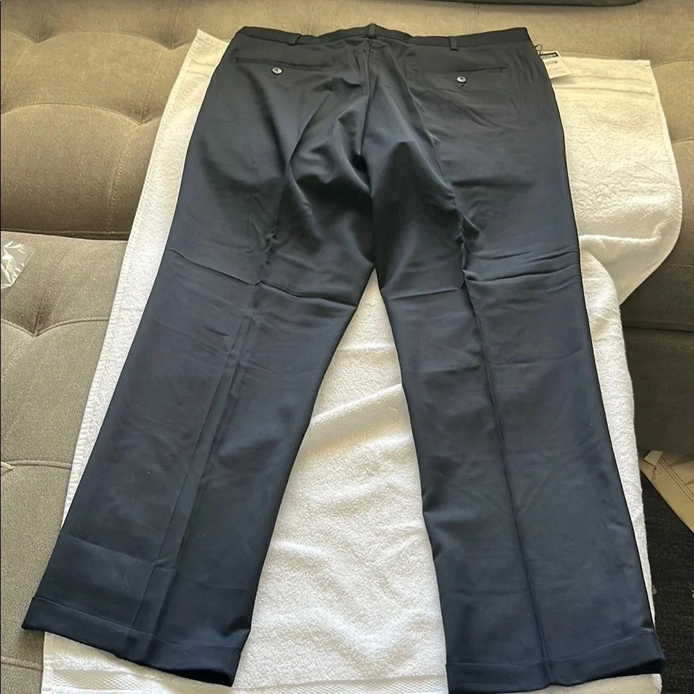 Roundtree & Yorke Blue Dress Pants Classic Fit